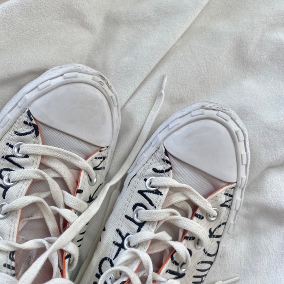 Converse Chuck Taylor white orange and black high tops - Picture 11 of 13